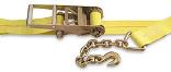 3'' x 30' Ratchet Strap Assembly With 3/8 Chain End WLL 5,400 lbs / 2,450 kgs